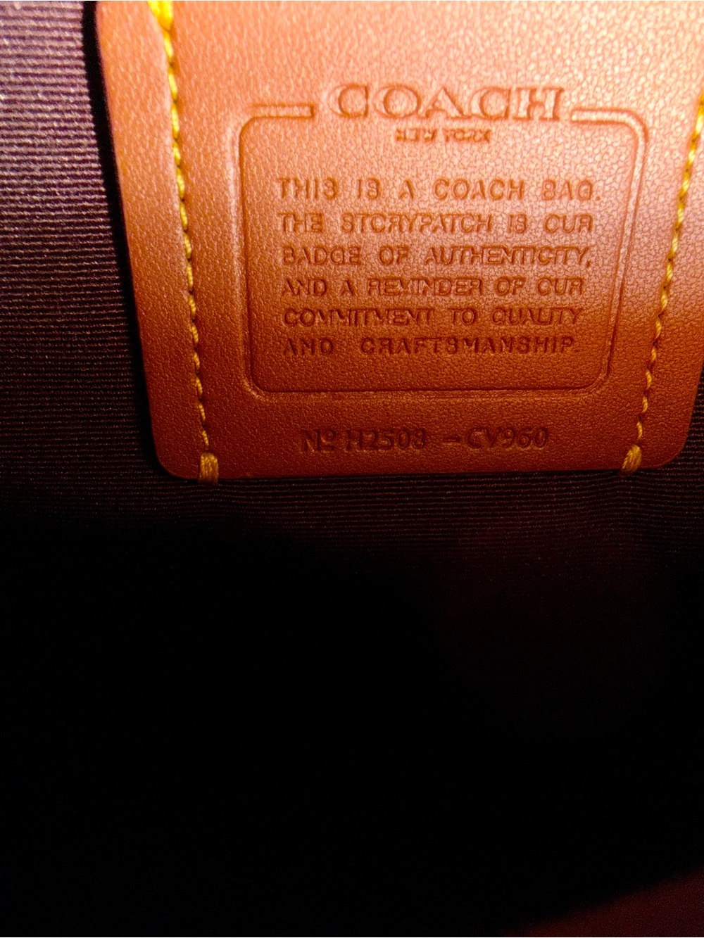 Coach Black pebble leather Large Rowan.  The older style with crossbody strap. - Picture 5 of 5